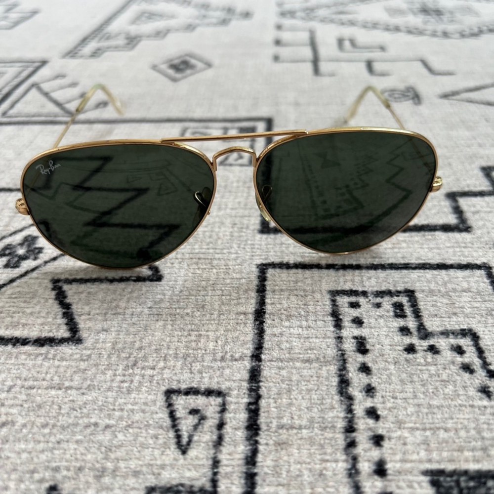 Unisex Ray-Ban Sunglasses Green Gold One Size